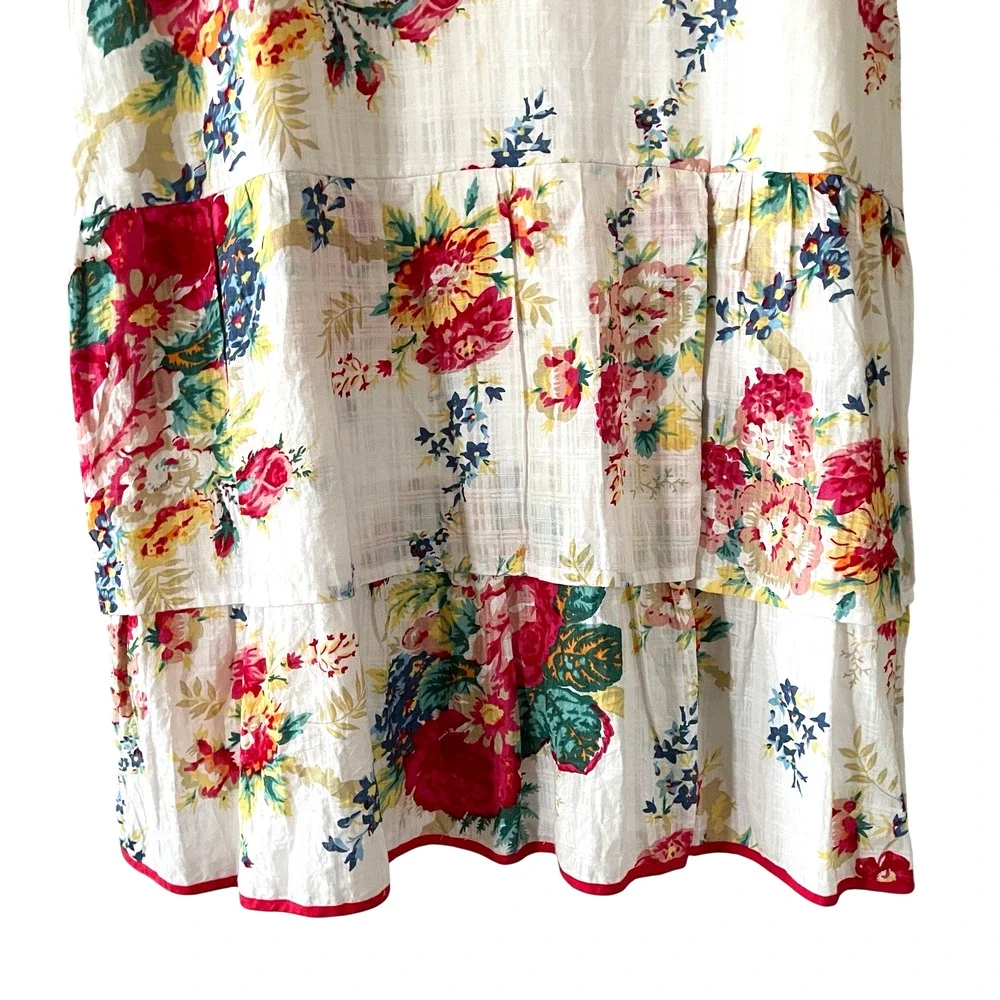 BETSEY JOHNSON Riviera Women’s Size Large Floral Sleeveless Slit Midi Dress NEW - Picture 10 of 12